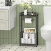 Freestanding Toilet Paper Holder with Storage Shelf – Bathroom Tissue