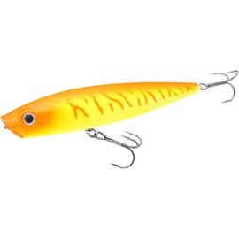 LUCKY CRAFT Gunfish 115NF Top Water Bass Fishing Lures, 4.5” Floating Lure with Cupped Mouth, Freshwater Trout and Bass Lures Fishing Gear, Accessories for Tackle Box, 385 JP Orange Tiger