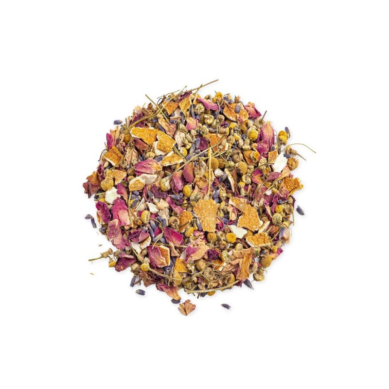 Molienda Sagrada,Tisana Herbal Lavanda Manzanilla,Corteza de Naranja y Petalos de