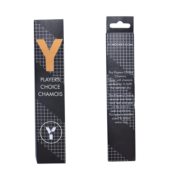 Y1 Hockey, Chamois Hockey Stick Grip Yellow, Super Soft Chamois Leather Cloth, Comfortable Grip Hockey Stick Tape in Wet Conditions, Double-Sided, Great Value