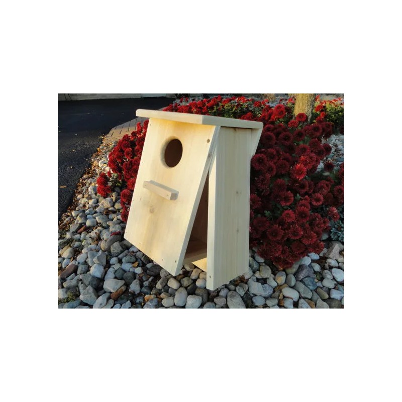 Gregg's Screech owl / Kestrel nest box (white cedar)