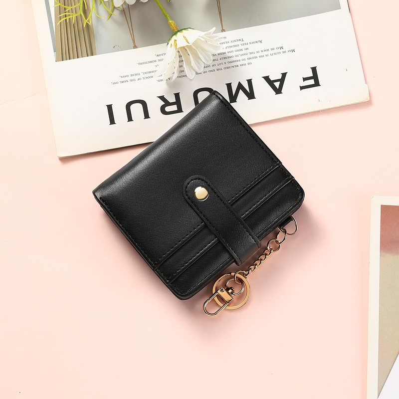 SENDEFN Small Woman Leather Wallet Credit Card Holder with ID