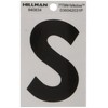 The Hillman Group 840834 Reflective Adhesive Mylar House Numbers, Letter S, Black