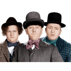 ART.COM Wall Photo Phony Express, Larry Fine, Moe Howard, Curly Howard, (aka The Three Stooges), 1943, 24" x 18"