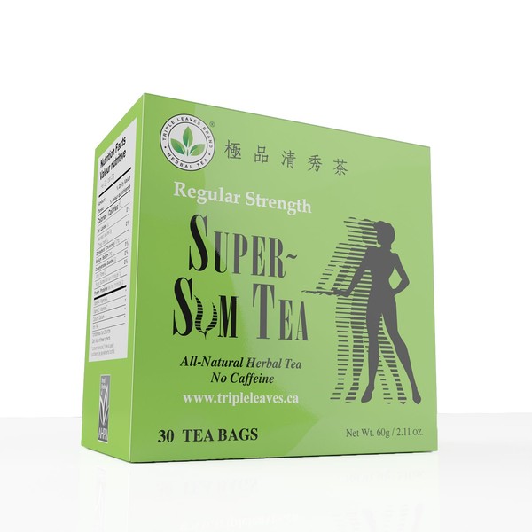 Triple Leaves Brand Regular Strength Super-SM Tea (30 Tea Bags)