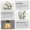 Uonlytech 1pc Stained Glass Lampshade Ceiling Fan Light Shades Decorative
