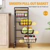 TOOLF 5-Tier Kitchen Cart with Tabletop, Rolling Snack Cart with