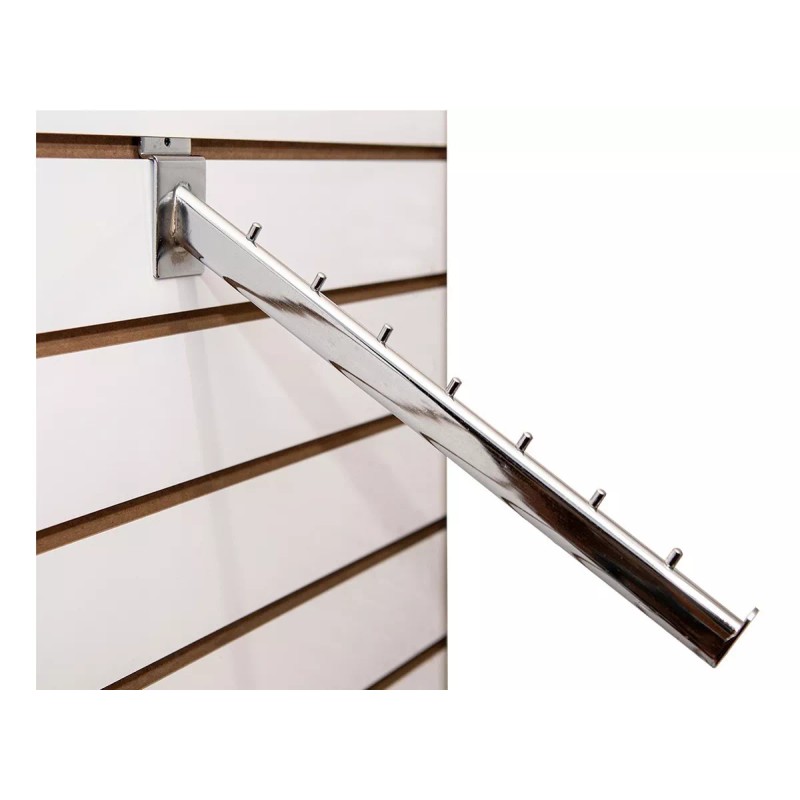 Exhivit Cascada Perno Cromo Para Panel Ranurado (paq. Con 13