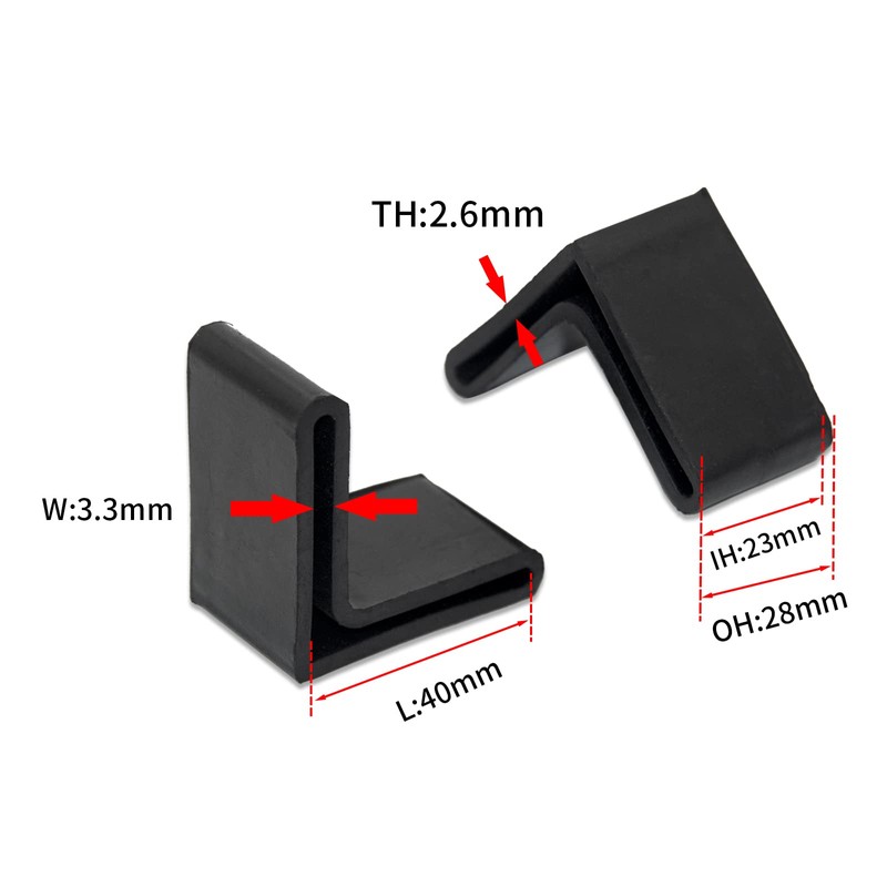 Flyshop Metal Porch Gliders L Shaped Durable Thick Rubber Angle