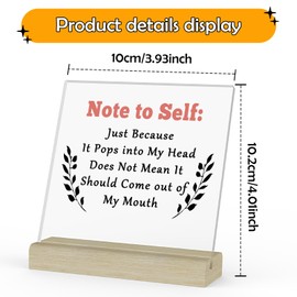Funny Joke Gifts for Women Sarcastic Acrylic Plaque with Stand Novelty Work Gifts for Coworker Employee Gag Gifts for Boss Lady Colleague Friendship Keepsake Gifts Christmas Birthday Gifts
