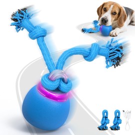 FUGODIWI Interactive Dog Toys Ball, Moving Dog Toy for Boredom, Motion Activated Automatic Toys for Puppy/Small/Medium Dogs, USB Charging, Birthday for Dogs (Blue)