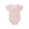 MORI Baby Unisex Short Sleeve Kimono Bodysuit in Blush Stripe