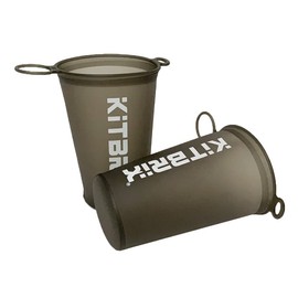 KitBrix Collapsible Reusable Race Cups, 200ml / 7oz - Set of 2 - Eco Friendly Portable Travel Cup for Outdoors, Sports Events, Marathons, Festivals, Football, Soccer