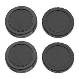 The Lord of the Tools 2 Sets Front Body Cap & Rear Lens Cap Cover Kit Compatible with Panasonic Lumix G9 G7 G6 G5 G3 G2 G1 G10 Compatible with Olympus E-M10 Mark IV/III/II