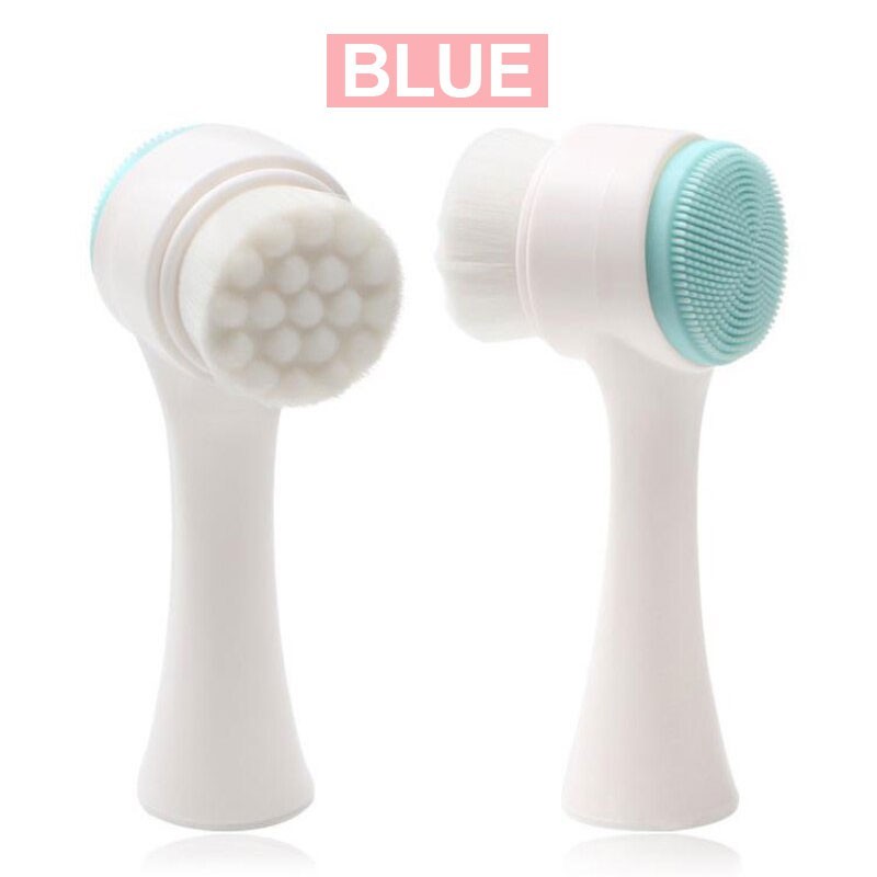 2 Colors Double-Sided Silicone Facial Cleanser Face Wash Blackhead Remover