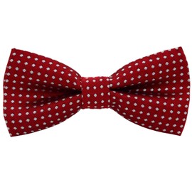 SYAYA Polka Dot Pre Tied Toddler Bow tie, Baby or Child & Kids Clip On Bowtie For Little Boy Birthday Party B-B-BT5 (Burgundy with White Polka Dot)
