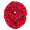 Wrapables Dottie Infinity Acrylic Knit Scarf Winter Circle Scarf, Red/Black