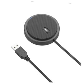 Generic 1pc USB Omnidirectional Conference Microphone Kit Tripod Stand and Pop Filter for Gaming and Recording Black