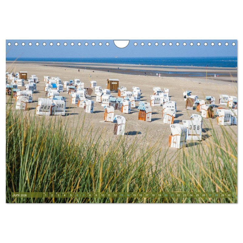 Moin Spiekeroog Wall Calendar 2026 DIN A4 Landscape CALVENDO Monthly