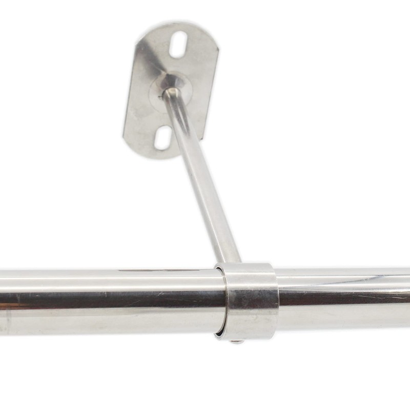 2 Pack Ceiling Mount Bracket, Stainless Steel Wardrobe Pipe Bracket