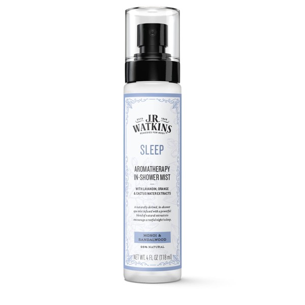 J.R. Watkins Sleep Aromatherapy in-Shower Mist, Natural Monoi & Sandalwood, 4 oz