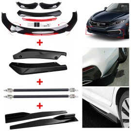 Unbranded For 2006-2014 Dodge Charger Front Bumper Lip Chin Splitter /Side Skirt /Rear Lip