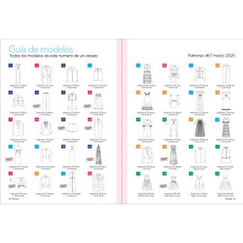 Revista Patrones #467 | Vestidos de Primavera: De invitada, de firma, diseños dia y noche. Tallas 34 a 58