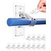 Antimbee 12-Pack No Drill Needed Curtain Rod Brackets, Self Adhesive