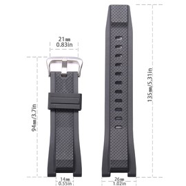 WRISTARMOR Men's resin watch band Replacement for casio GST-S110 GST-W100C GST-W110 GST-S100G GST-S210B GST-S300 GST-W300G GST-W300 GST-S300G Watch strap