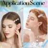 CABODYALS 2 Styles 10Pcs White Seashell Pearl Starfish Hair Clip