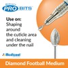 Diamond Football Medium -B7- Bit Four Pack for Nails |