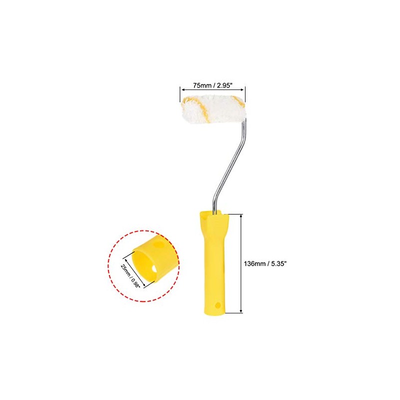 sourcing map 6xPaint Roller Brush 3 Inch 76mm for Household