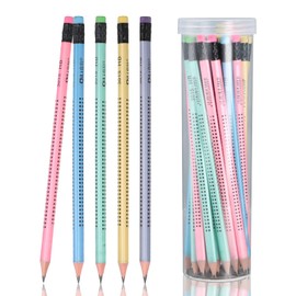 heavenlife Pack of 30 HB Pencils, Pencil with Eraser, Triangular Pencils for Children, Wooden Pencils Triangular Shape for School, Office