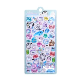 BBW-44 Cute 3D Seal, Sparkling 3D Sticker, Acrylic Clear High Brightness, Notebook Book, DIY, Decoration, Mobile Case Decoration, Reward for Girls, No Residue, Multi-Purpose Craft Supplies, Birthday