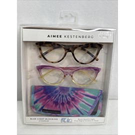 Aimee Kestenberg 2 Pair & Case Aimee Kestenberg Blue Light Blocking Non-Prescripti