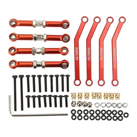 8PCS High Clearance Front Links Set 1/24 Aluminum Alloy Steel Wear Resistant Crawler Car Suspension Links Set for FMS Red