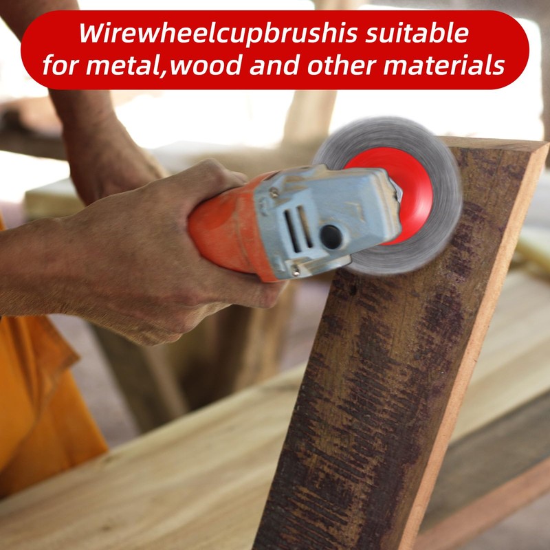 12 Pack Wire Wheel for Angle Grinder, Coarse Crimped Wire