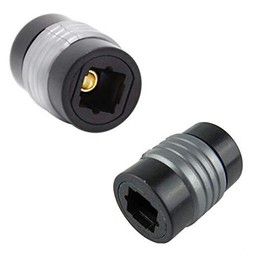 Fiber Optic Cable Extender Female to Female Optical Toslink Digital Audio Extension Cable Coupler Connector Adapter (2 Pack Black)