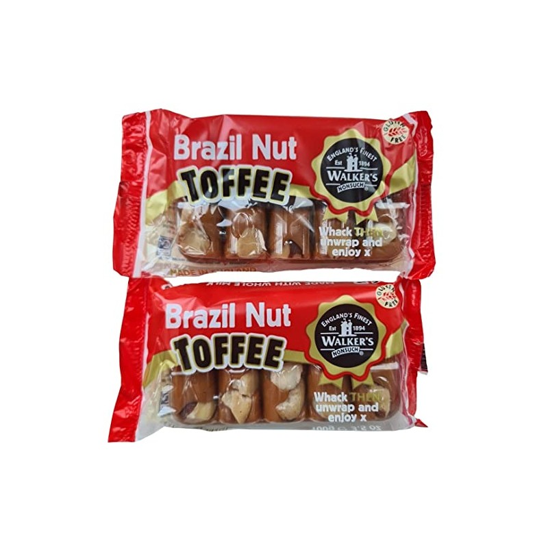 Walker's Nonsuch Brazil Nut Toffee 100g - pack of 2