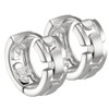 Vinani CRKG Folding Creole Earrings Matte Shiny Sterling Silver 925,