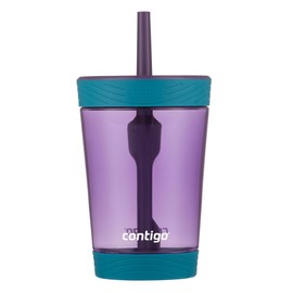 Contigo Tritan - Vaso de pajita para niños, Berenjena, 14 oz, 1