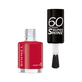 Rimmel 60 Seconds Super Shine Nail Polish - 313 Feisty Red
