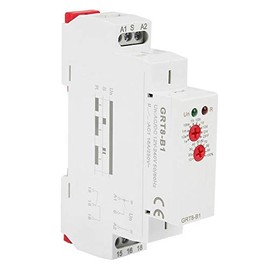 Multifunction Relay, Mini Time Relay, GRT8-B1 AC/DC 12V ~ 240V Mini Shutdown Delay Single Function Time Relay, with LED Indicators, DIN Rail Type