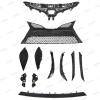 FOFUYEY 11PC For Camry SE 2018-2020 Front Gloss Black Grille
