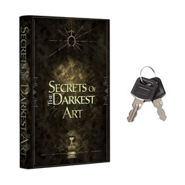 Fake Book Box - Small Safe Box with Key Lock - Hidden Safe in Plain Sight - Diversion Safes - Secret Safes (Darkest Art) (X-Large)