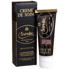 SAPHIR Medaille d'Or 1925 Creme de Soins Shoe Cream Polish with Foam Applicator Cream Tube - 75 mL / 2.53 Oz - Medium Brown