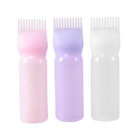 LALAFINA Comb Design Hair Dye Bottle Applicator 3pcs for Hair Coloring Scalp Treatment and More