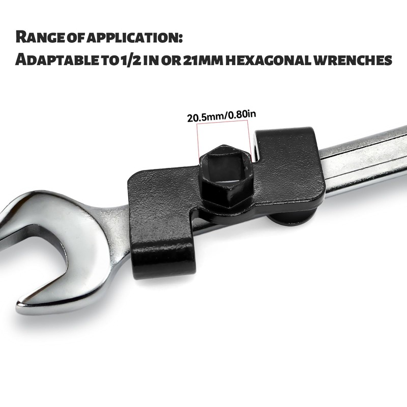TETEWEVER Wrench Extension, Universal Hex Wrench 1/2 Inch Extension 21