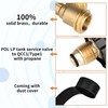 Aekops Propane Tank Adapter with Gauge Converts POL LP Tank