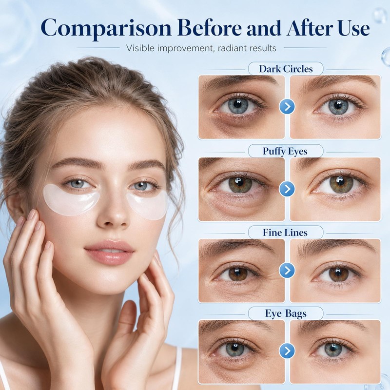 50 PCS Milk Eye Patches, Collagen Eye Mask, for Puffy